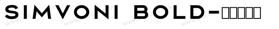 Simvoni Bold字体转换